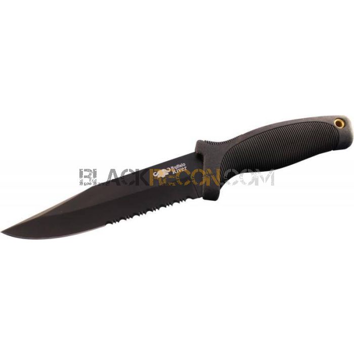 Cuchillo cazador Buffalo River Maxim con hoja acabado negro - Cuchillería